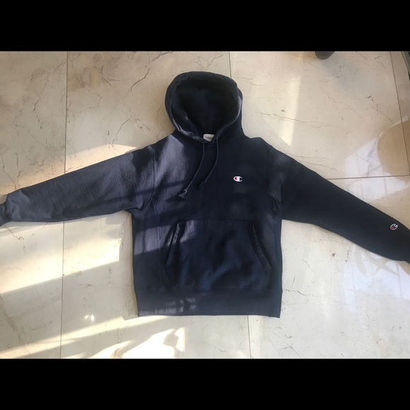 Small Champion Navy Blue Hoodie - Picture 2 of 3